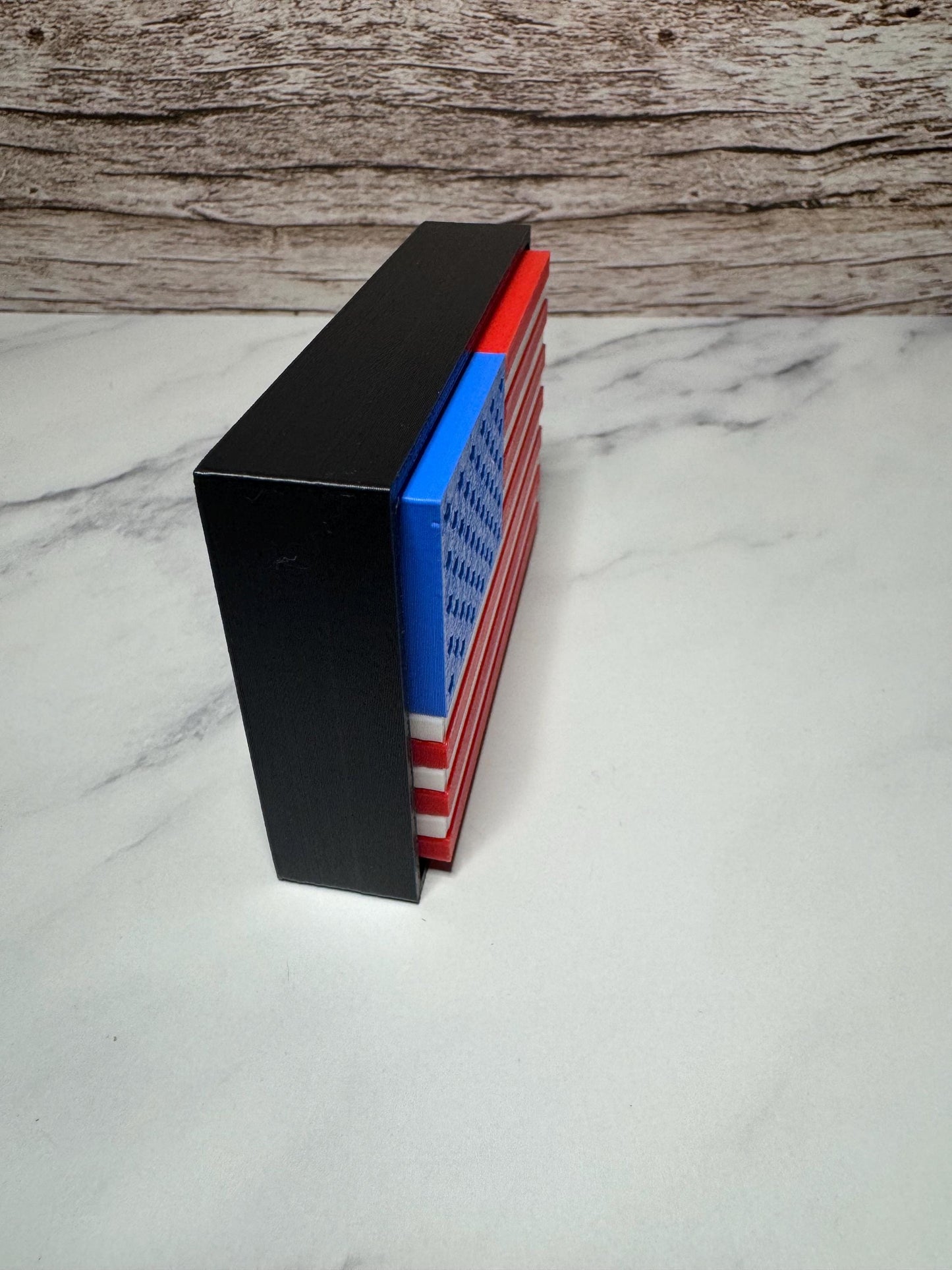 3D Printed American Flag Clicker Fidget Toy - Patriotic Desk Accessory with Custom Color Option