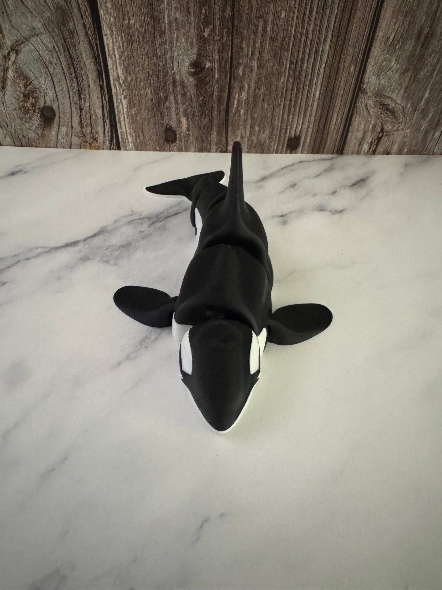 Flexible Orca Whale 3D Printed Articulated Marine Mammal Toy Model for Ocean Enthusiasts
