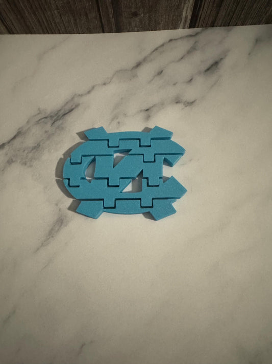 UNC Tar Heels 3D Printed Coaster: College Sports Fan Gift