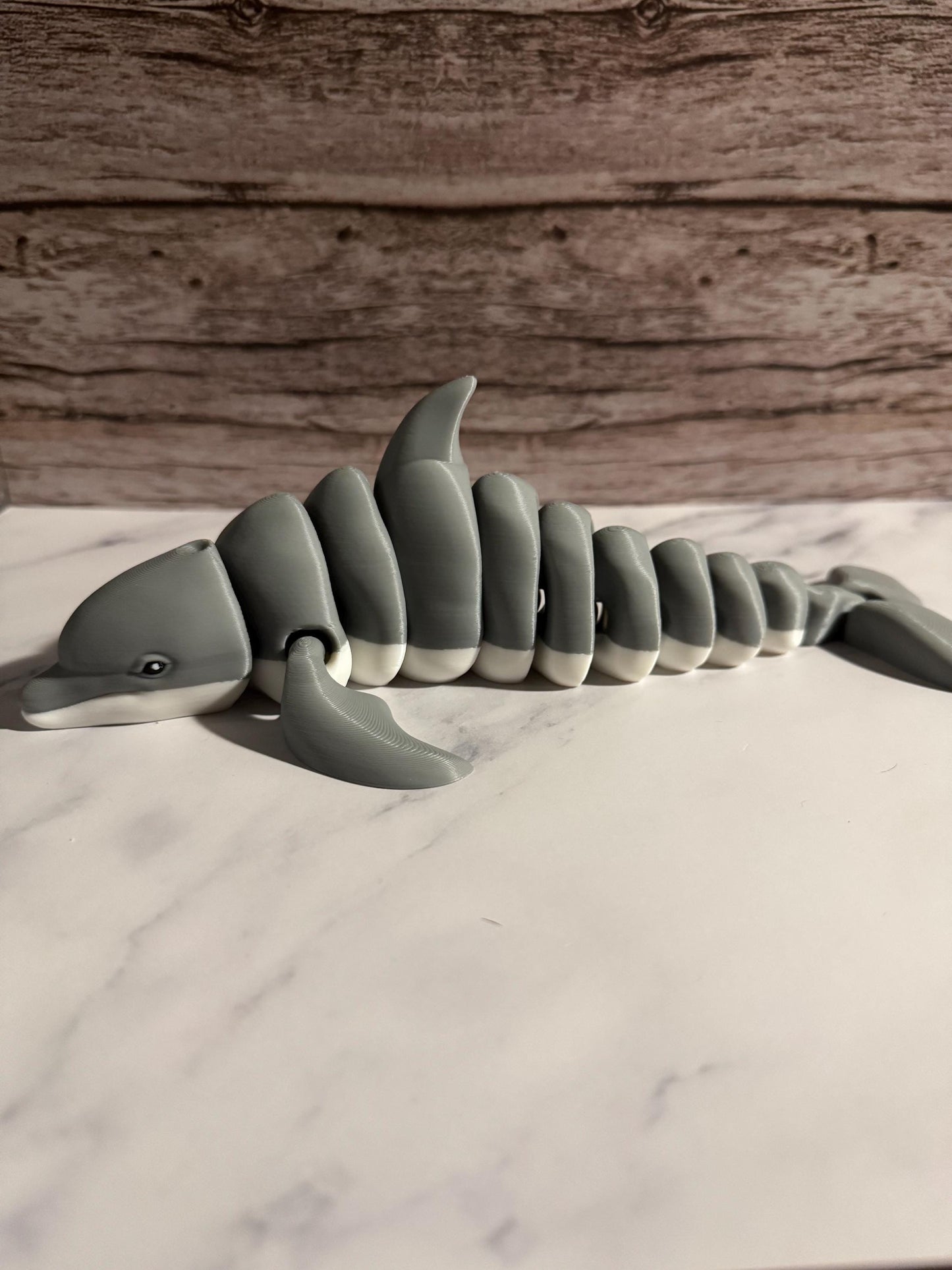 3D Printed Flexi Dolphin Set: Articulated Ocean Animal Toy, Beach Decor