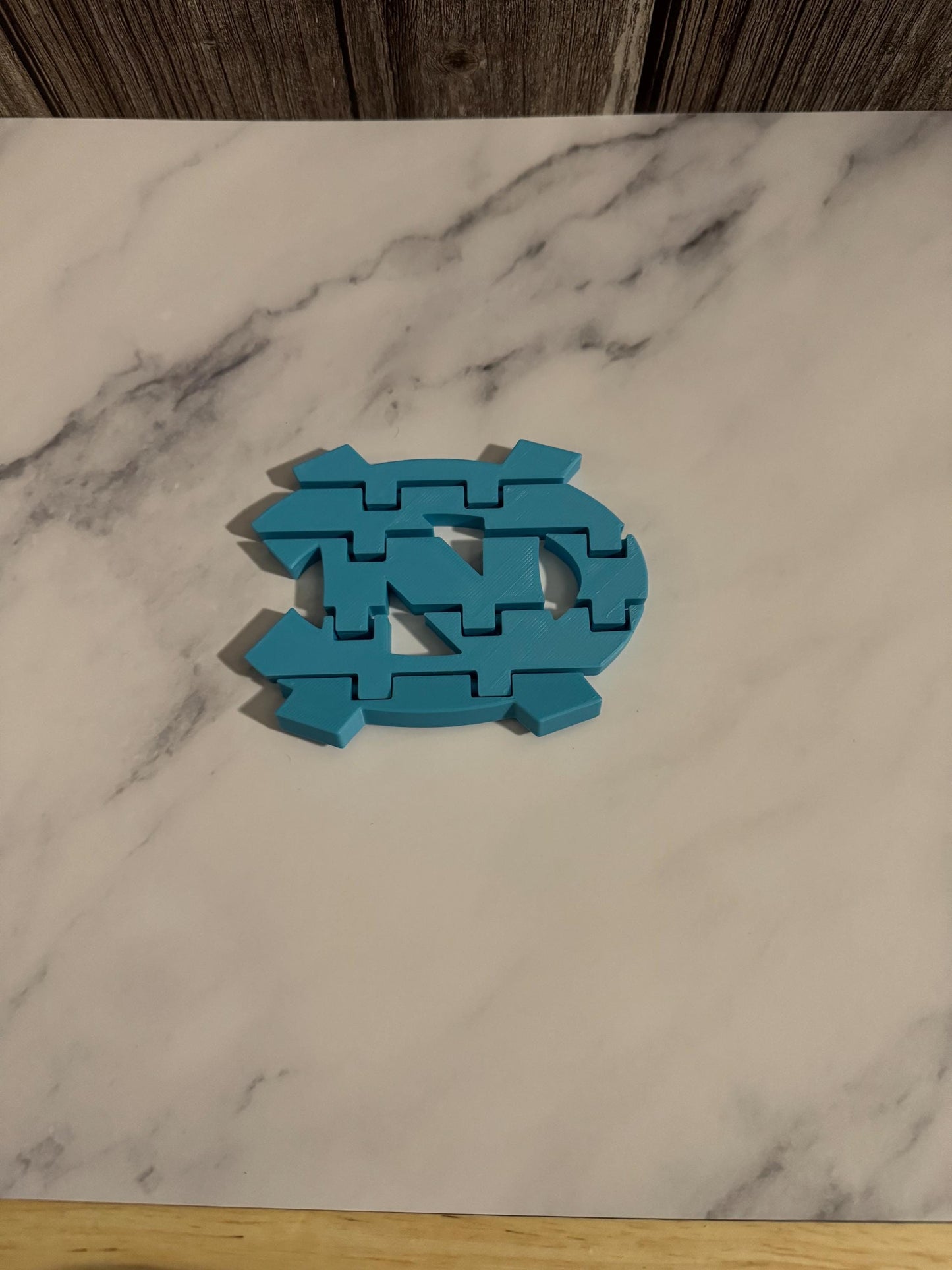 UNC Tar Heels 3D Printed Coaster: College Sports Fan Gift