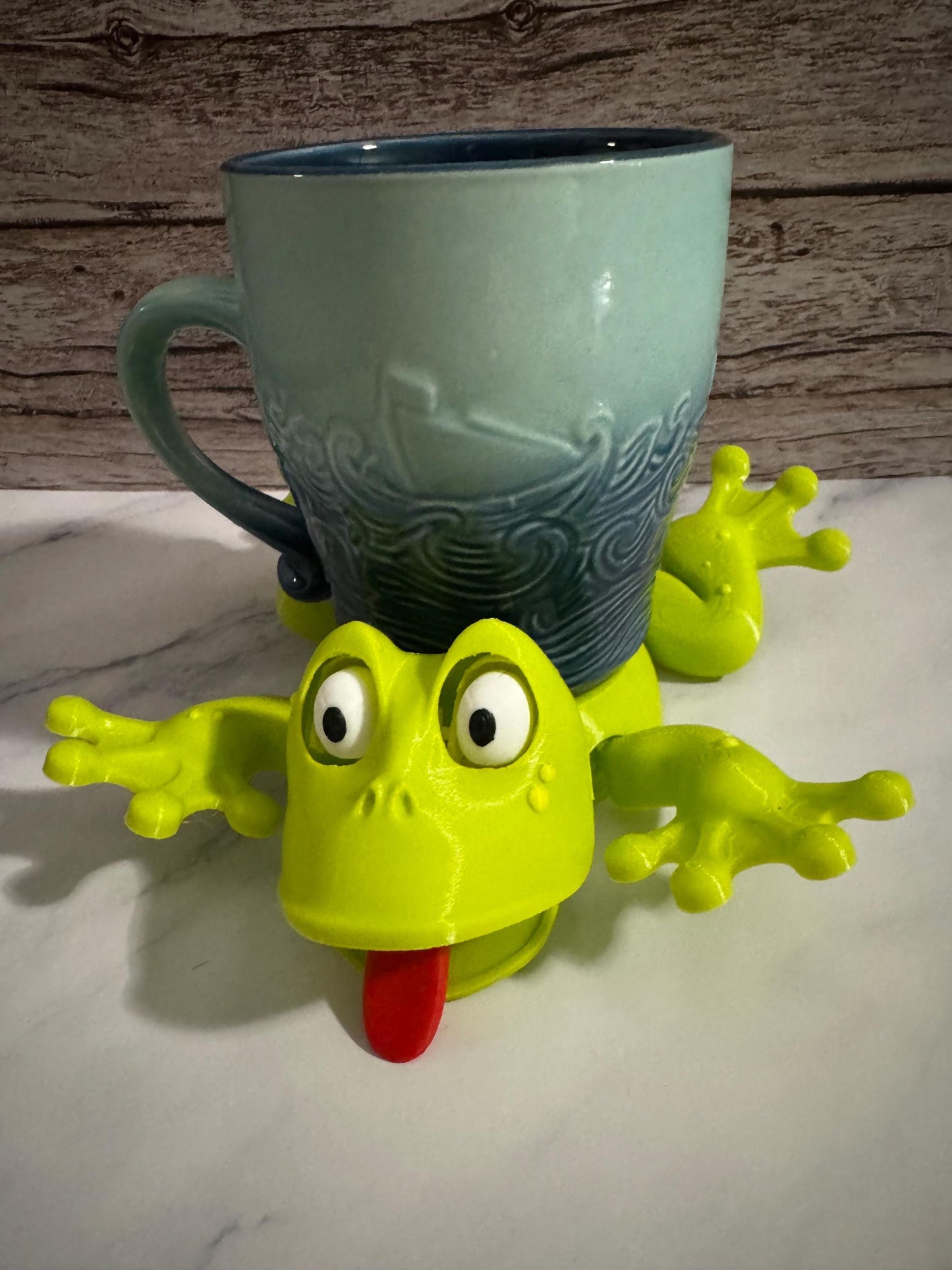 Whimsical 3D Printed Frog Coaster - Unique Desk Accessory for Quirky Home & Office Decor