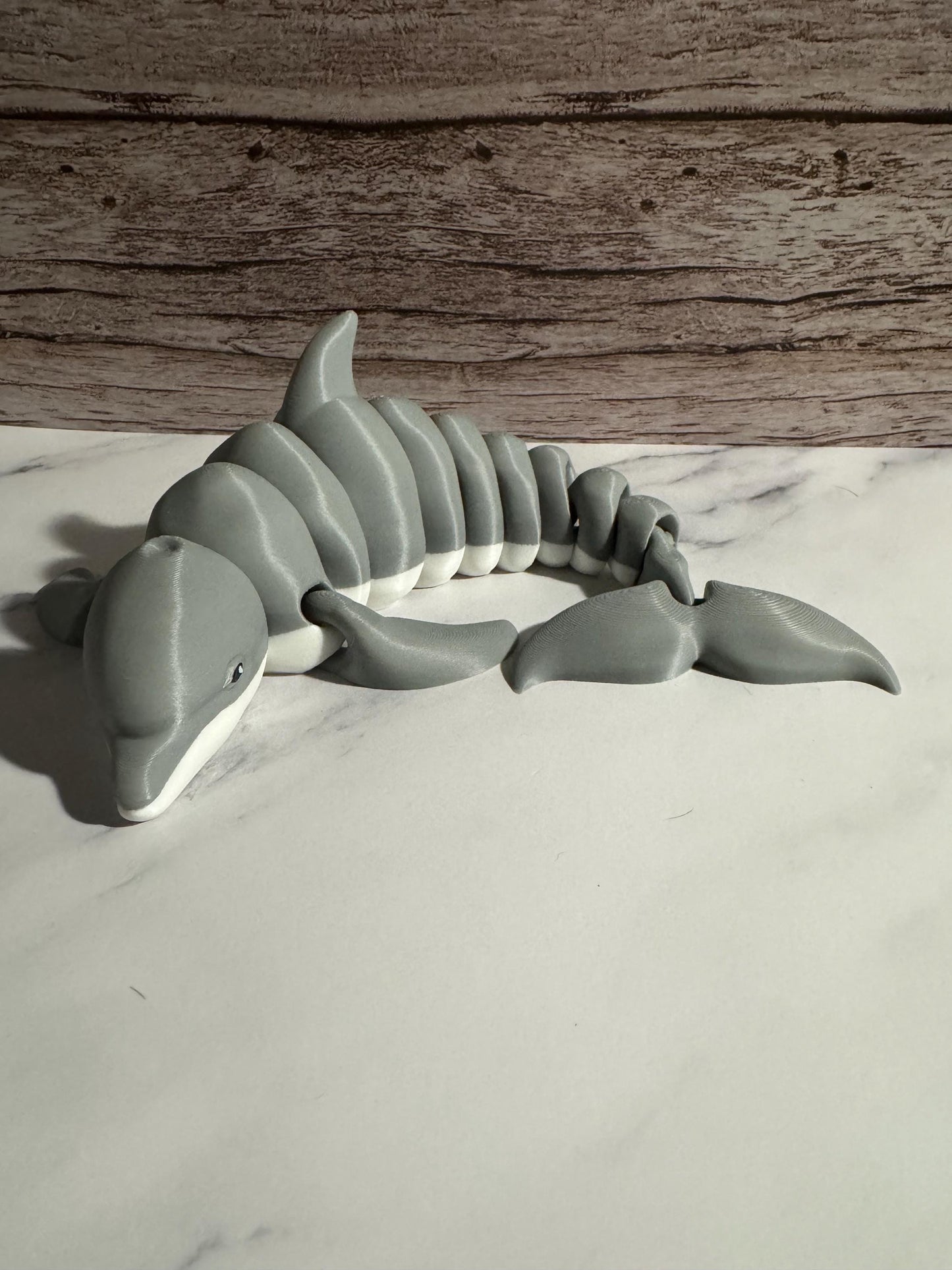 3D Printed Flexi Dolphin Set: Articulated Ocean Animal Toy, Beach Decor