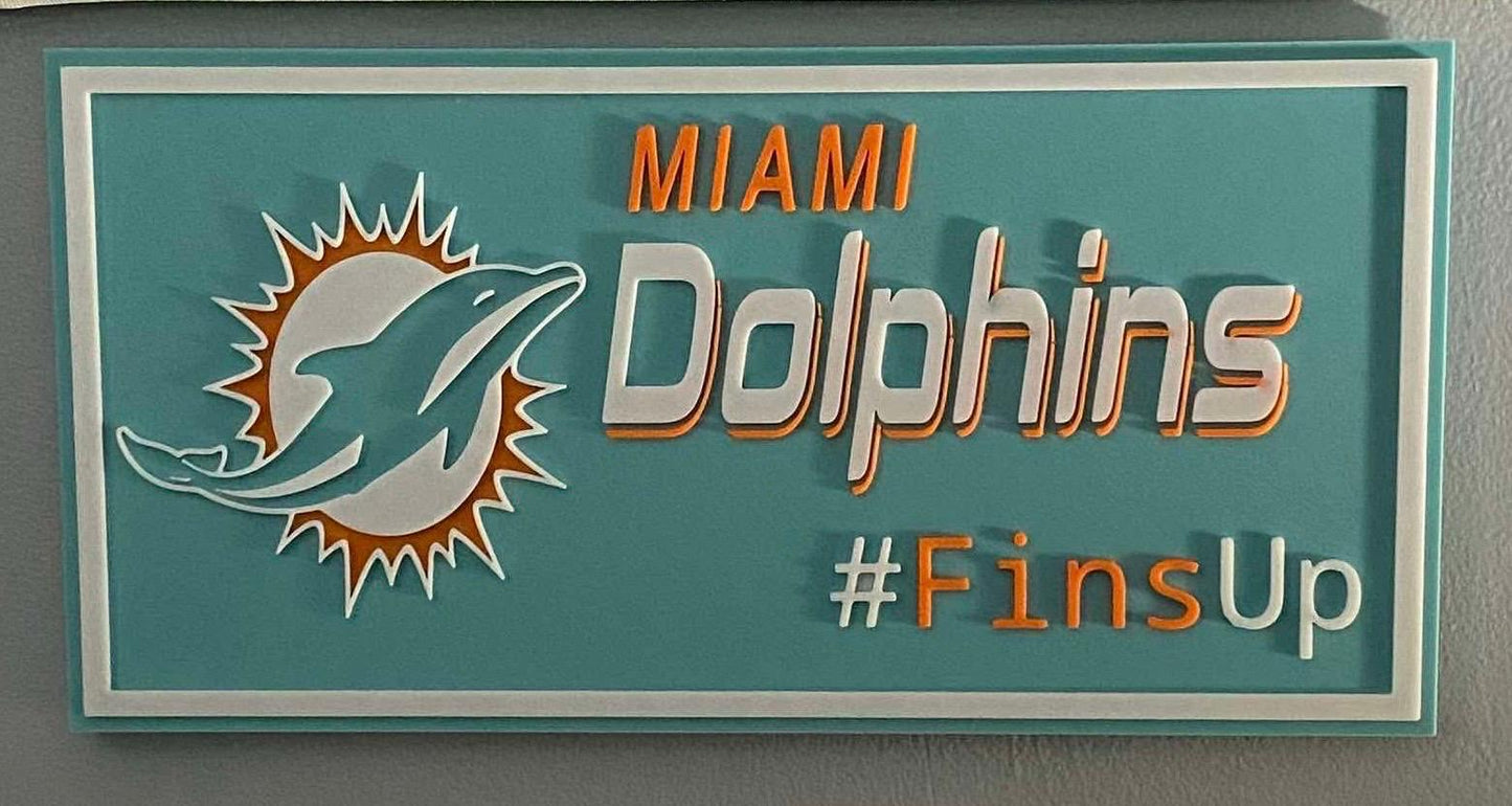 Personalized 3D Printed Football Team Plaque: Custom Sports Wall Art