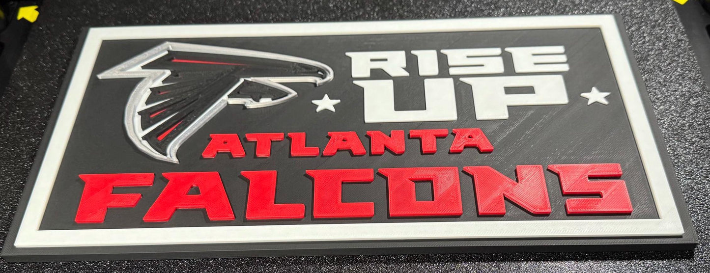 Personalized 3D Printed Football Team Plaque: Custom Sports Wall Art