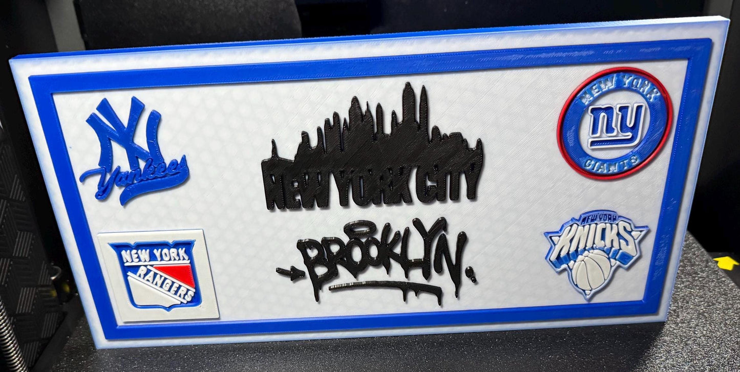 Personalized 3D Printed Football Team Plaque: Custom Sports Wall Art