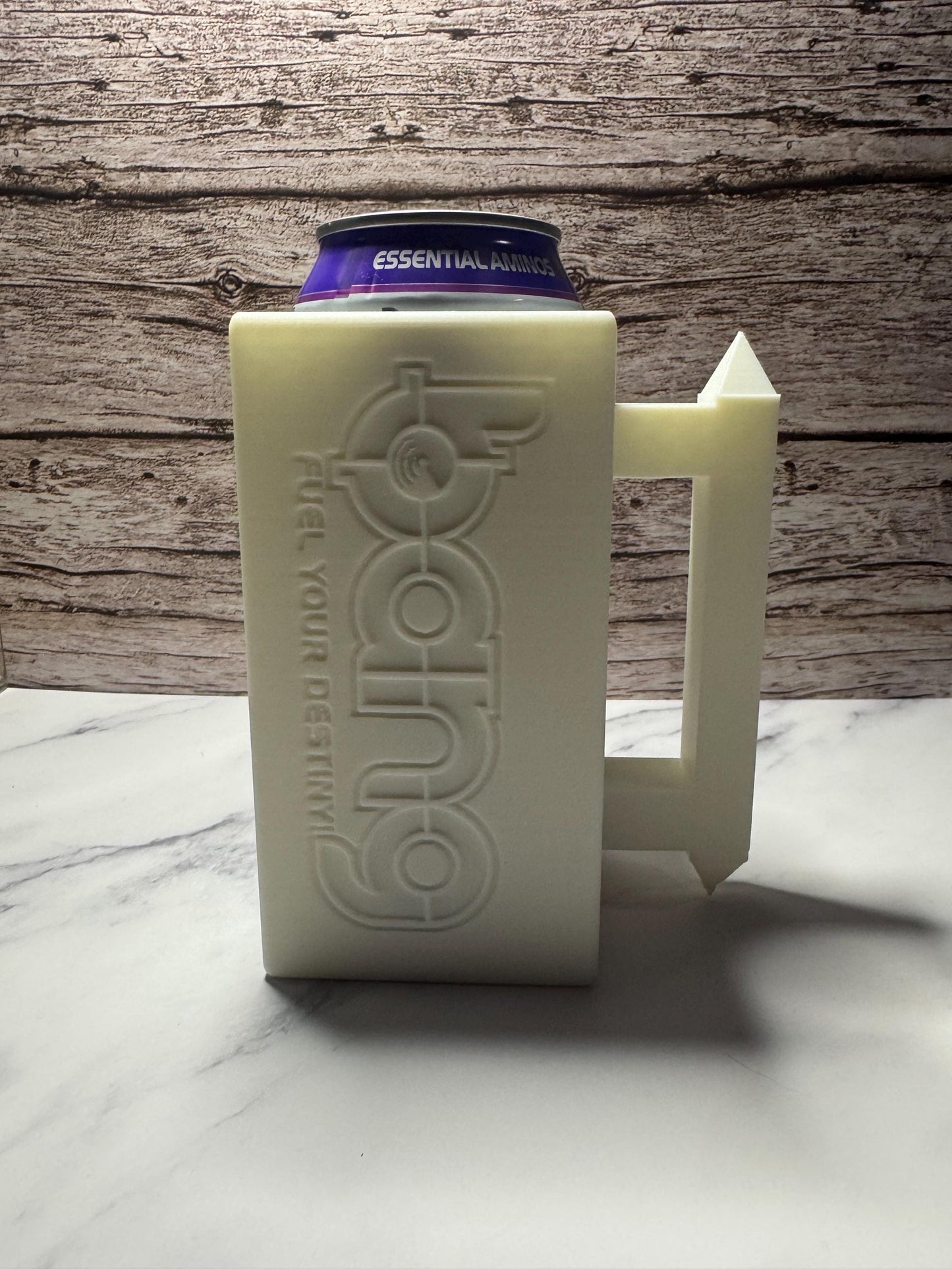 3D Printed Energy Drink Can Holder: Custom 16oz Organizer for Desk, Car - Bang-Inspired Design