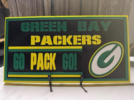 Personalized 3D Printed Football Team Plaque: Custom Sports Wall Art