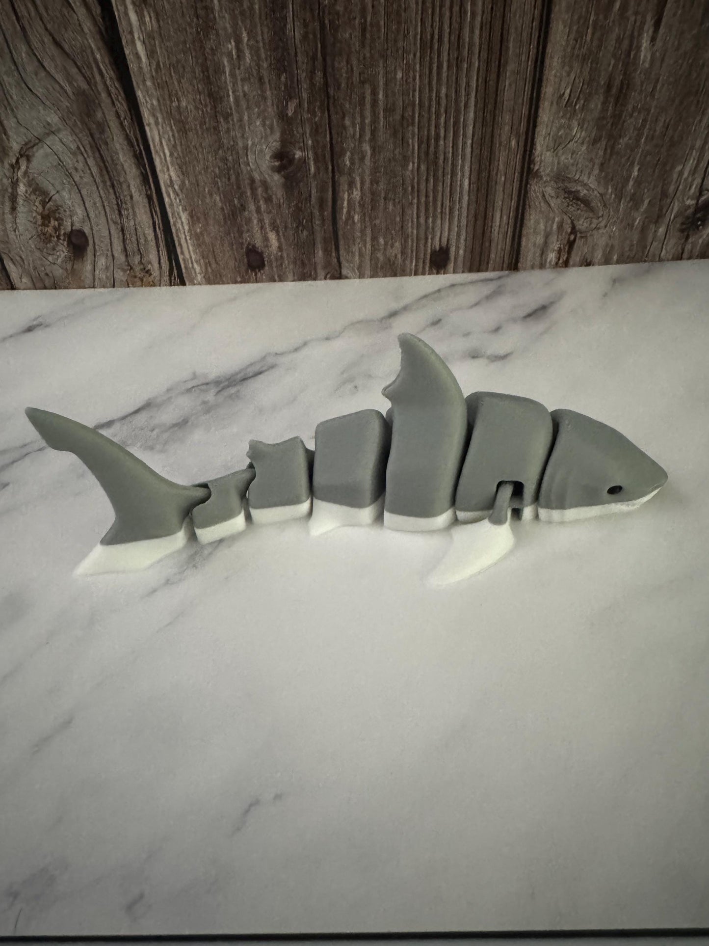 Flexible Great White Shark Model: 3D Printed Ocean Predator Figurine for Collectors & Education