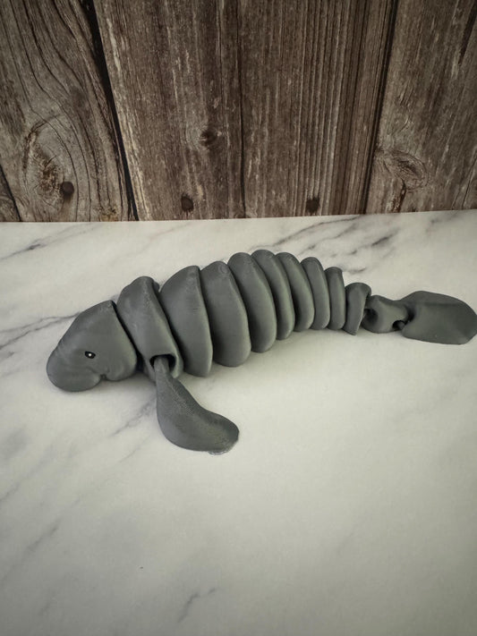 Flexible Manatee Figurine: Bendable Sea Cow Toy for Ocean Lovers, Kids & Marine Life Enthusiasts