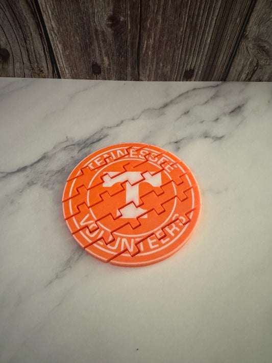 Tennessee Volunteers 3D Printed Flexible Drink Coaster - Unique Home Decor for Sports Fans