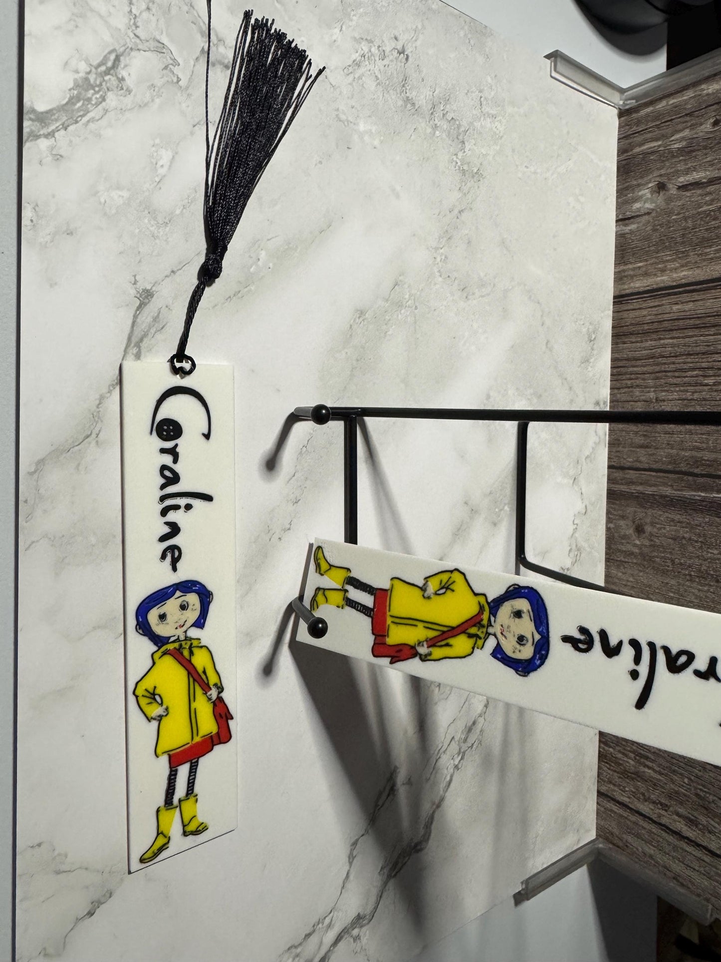 Unique 3D Printed Coraline Bookmark: Literary Gift for Book Lovers & Movie Fans