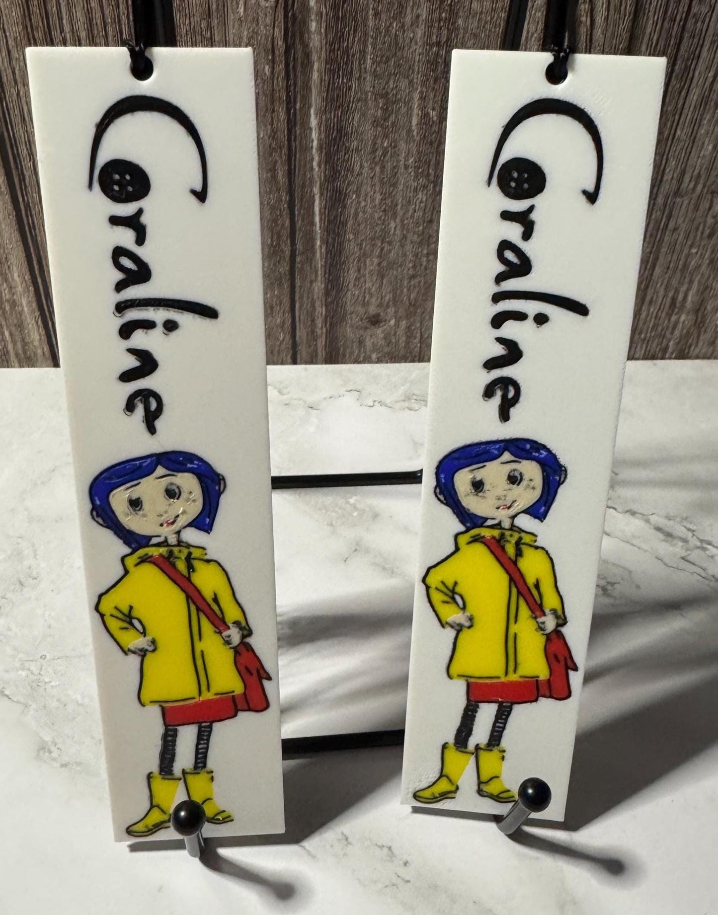 Unique 3D Printed Coraline Bookmark: Literary Gift for Book Lovers & Movie Fans
