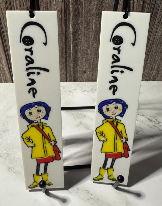 Unique 3D Printed Coraline Bookmark: Literary Gift for Book Lovers & Movie Fans