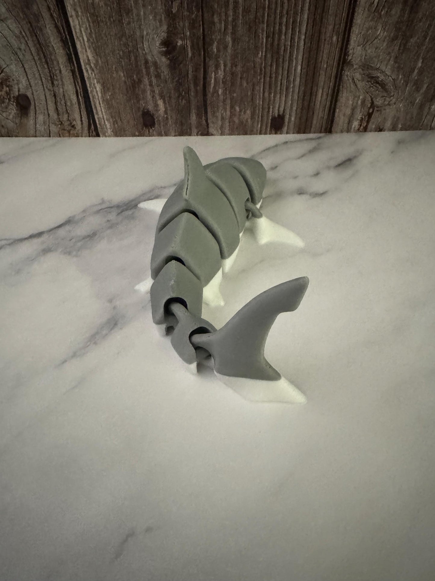 Flexible Great White Shark Model: 3D Printed Ocean Predator Figurine for Collectors & Education