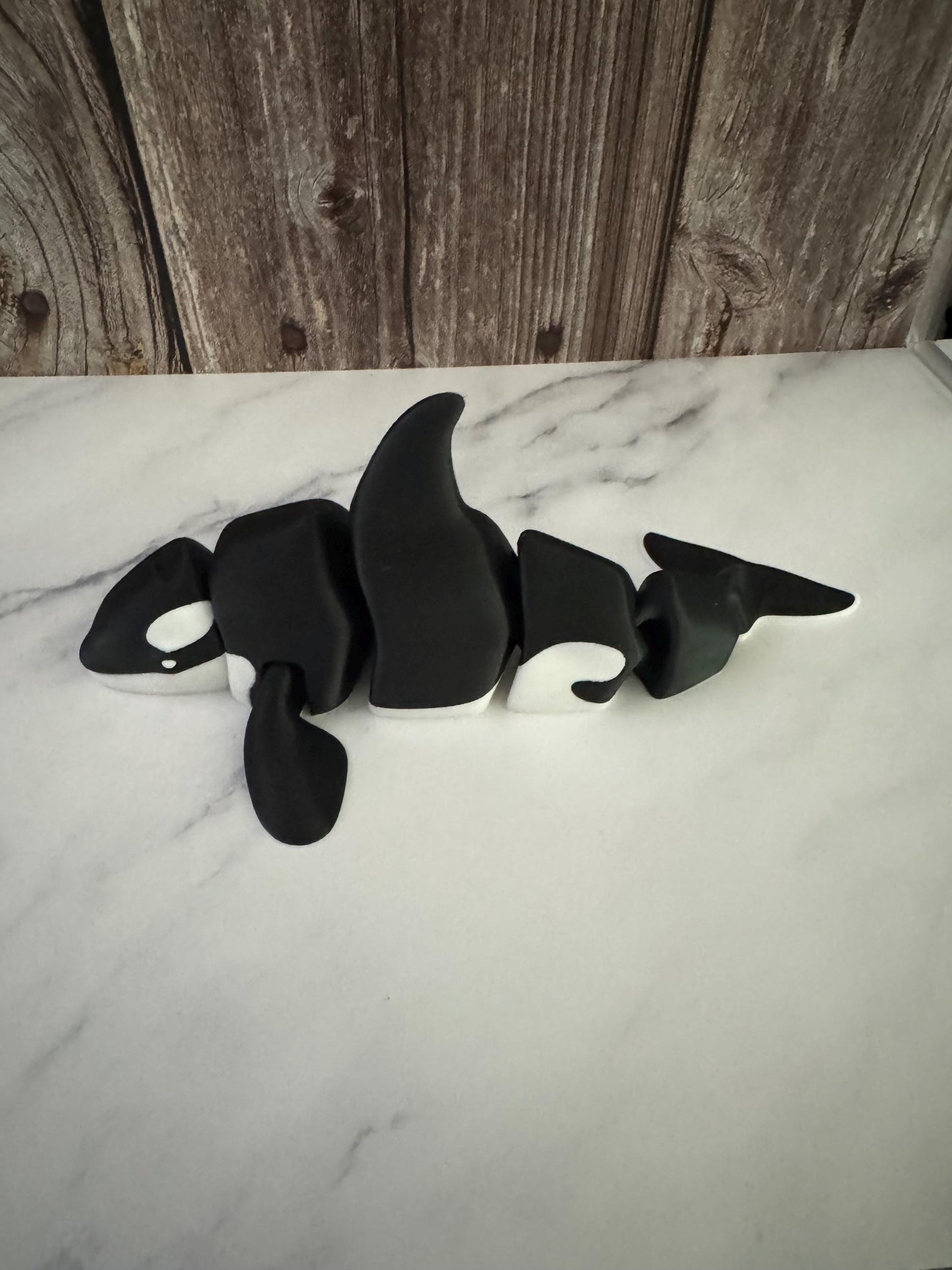 Flexible Orca Whale 3D Printed Articulated Marine Mammal Toy Model for Ocean Enthusiasts