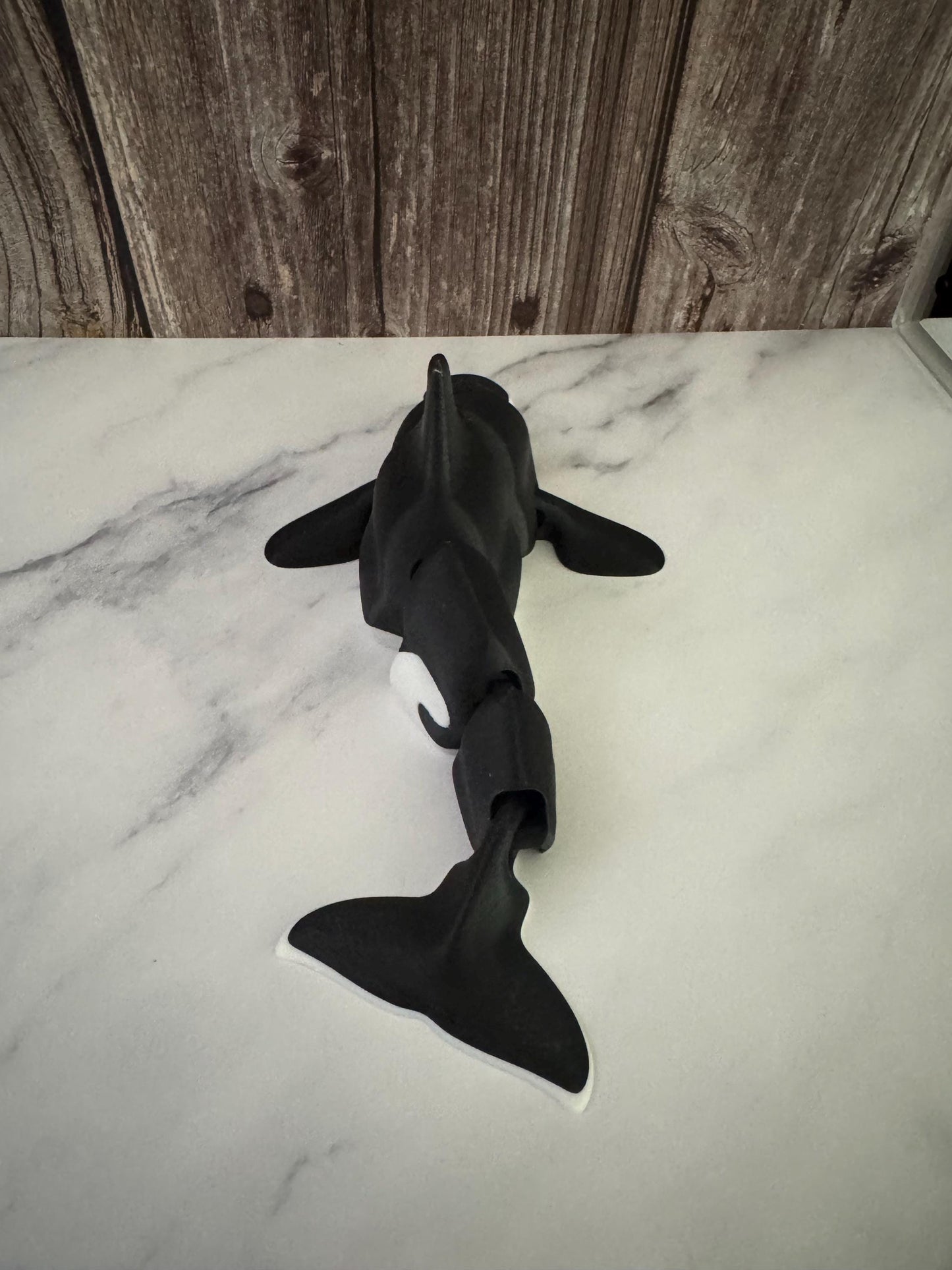 Flexible Orca Whale 3D Printed Articulated Marine Mammal Toy Model for Ocean Enthusiasts