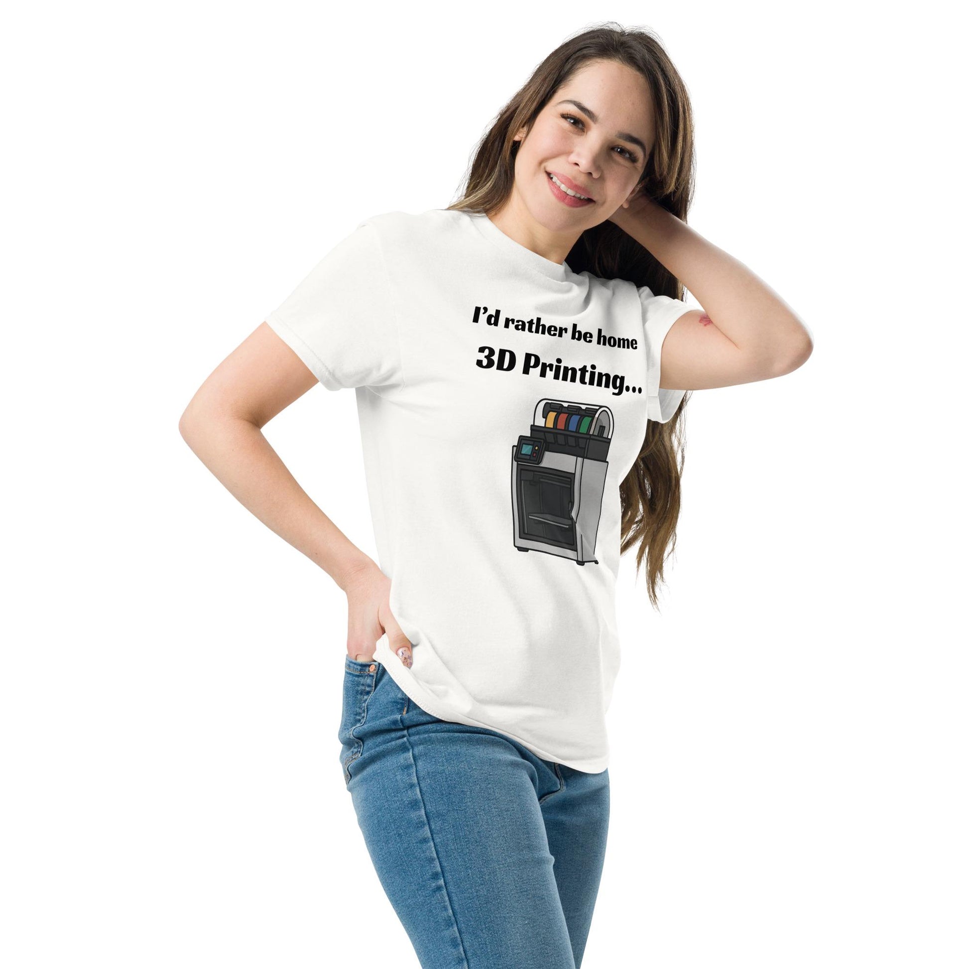 I'd Rather Be Home 3D Printing T-Shirt | Funny Maker Tee