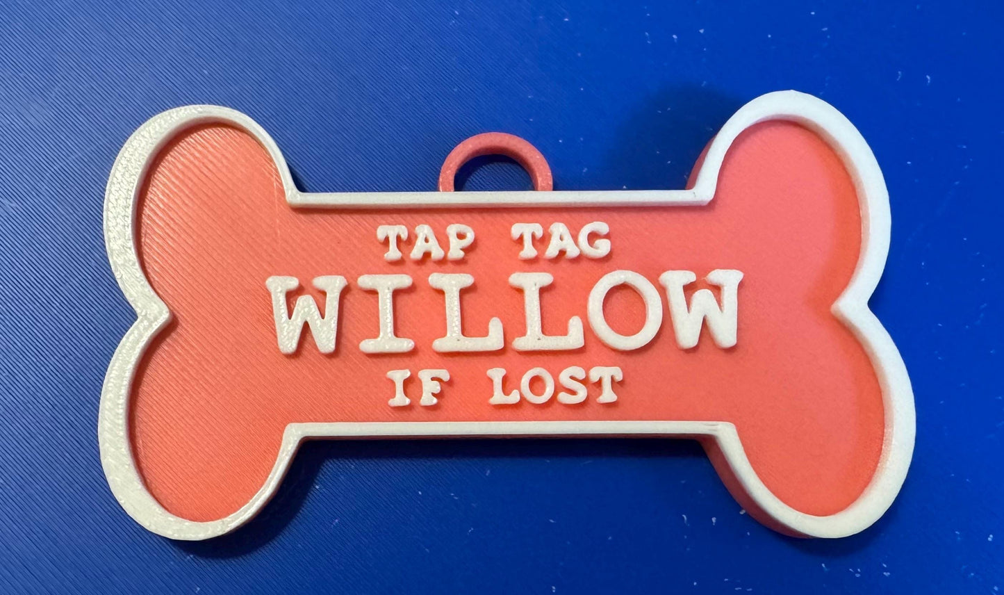Personalized NFC Pet ID Tag: 3D Printed Tap-to-Contact Collar Tag