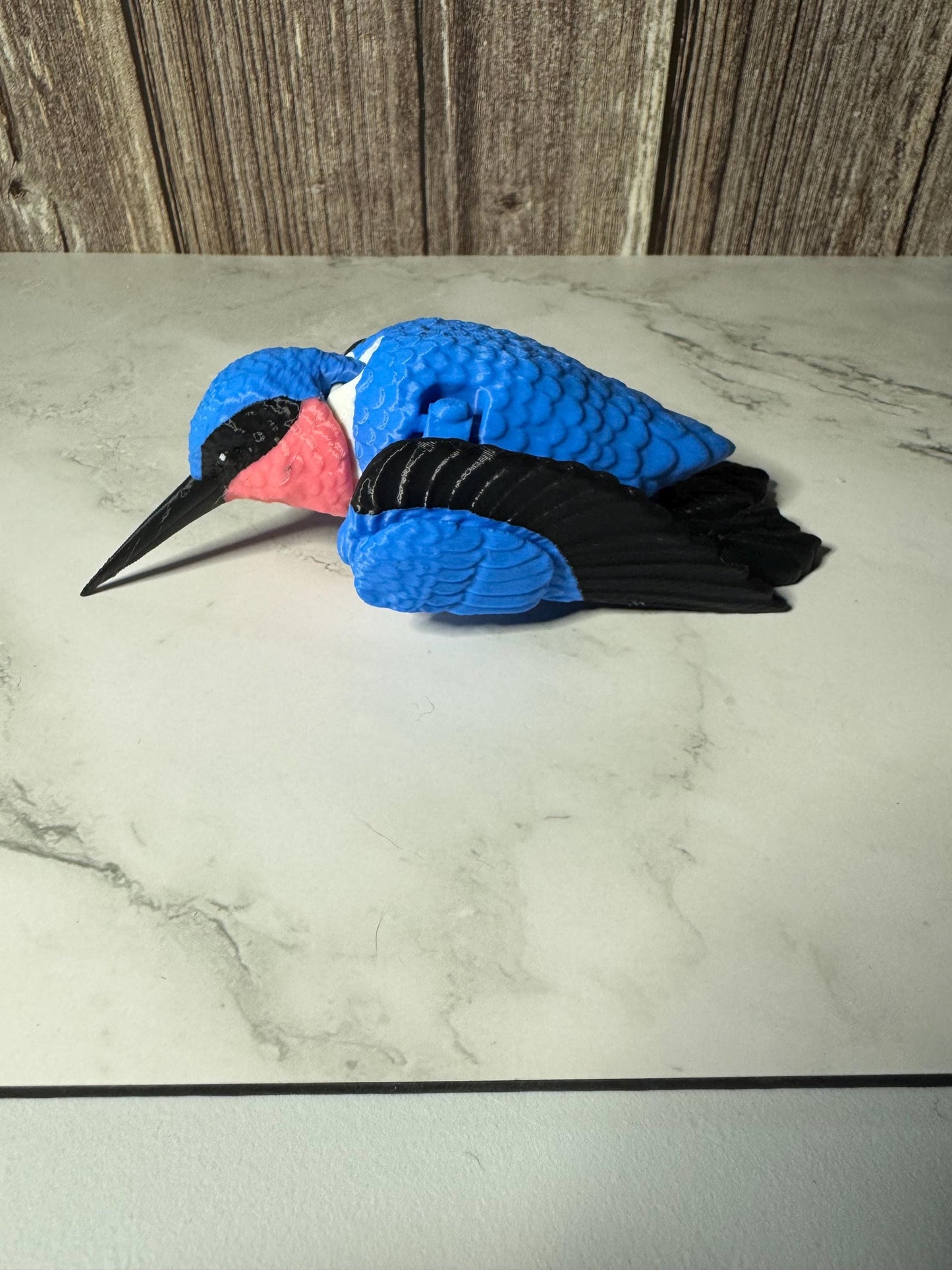 Customizable 3D Printed Hummingbird Figure - 6 Inch Wingspan Decorative Bird Model