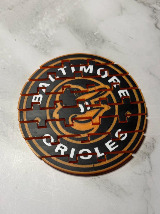 Baltimore Orioles Flexible 3D Printed Multicolor Drink Coaster - MLB Baseball Fan Gift