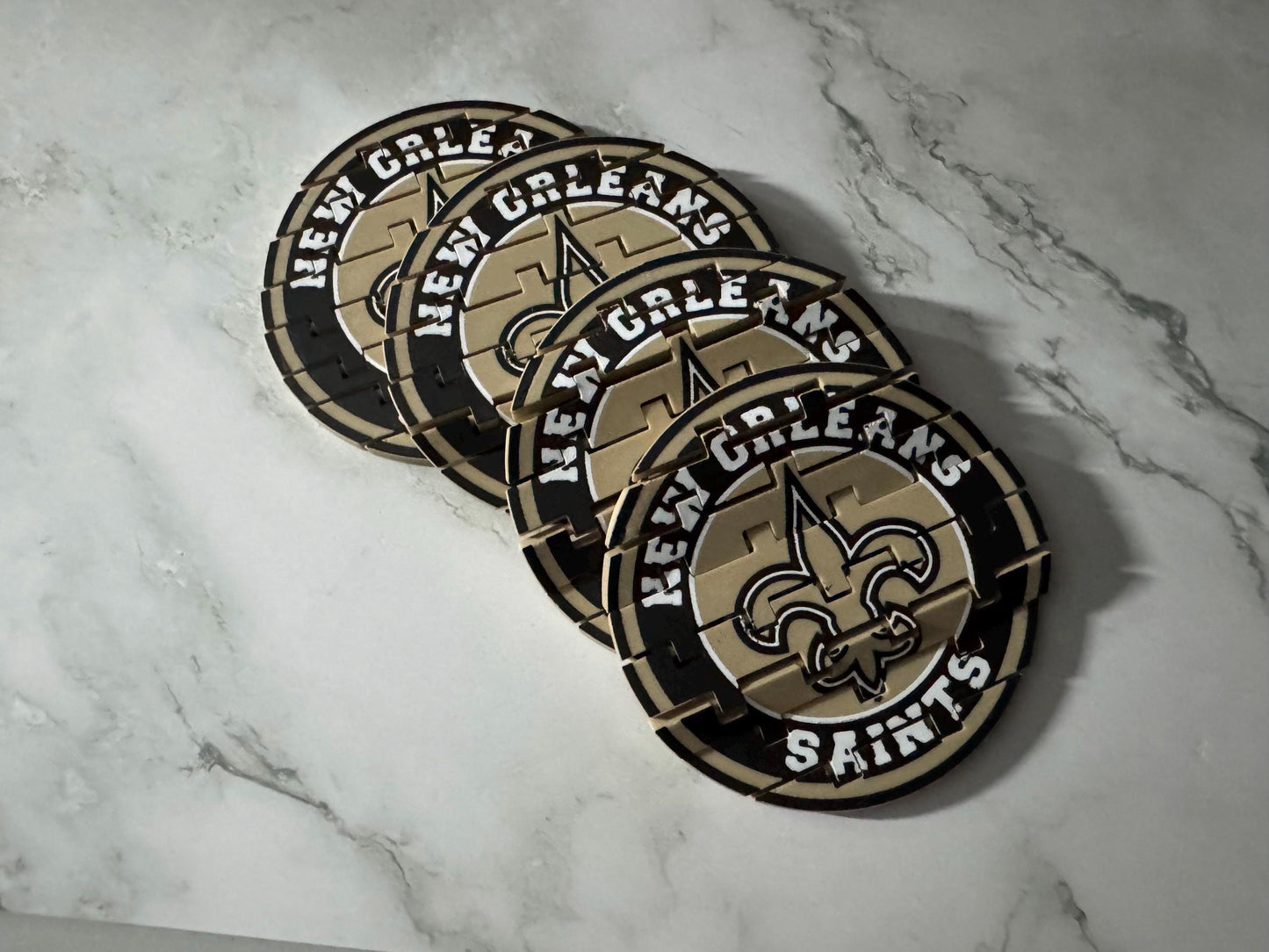 New Orleans Saints Flexible 3D Printed Multicolor NFL Football Fan Gift Drink Coaster
