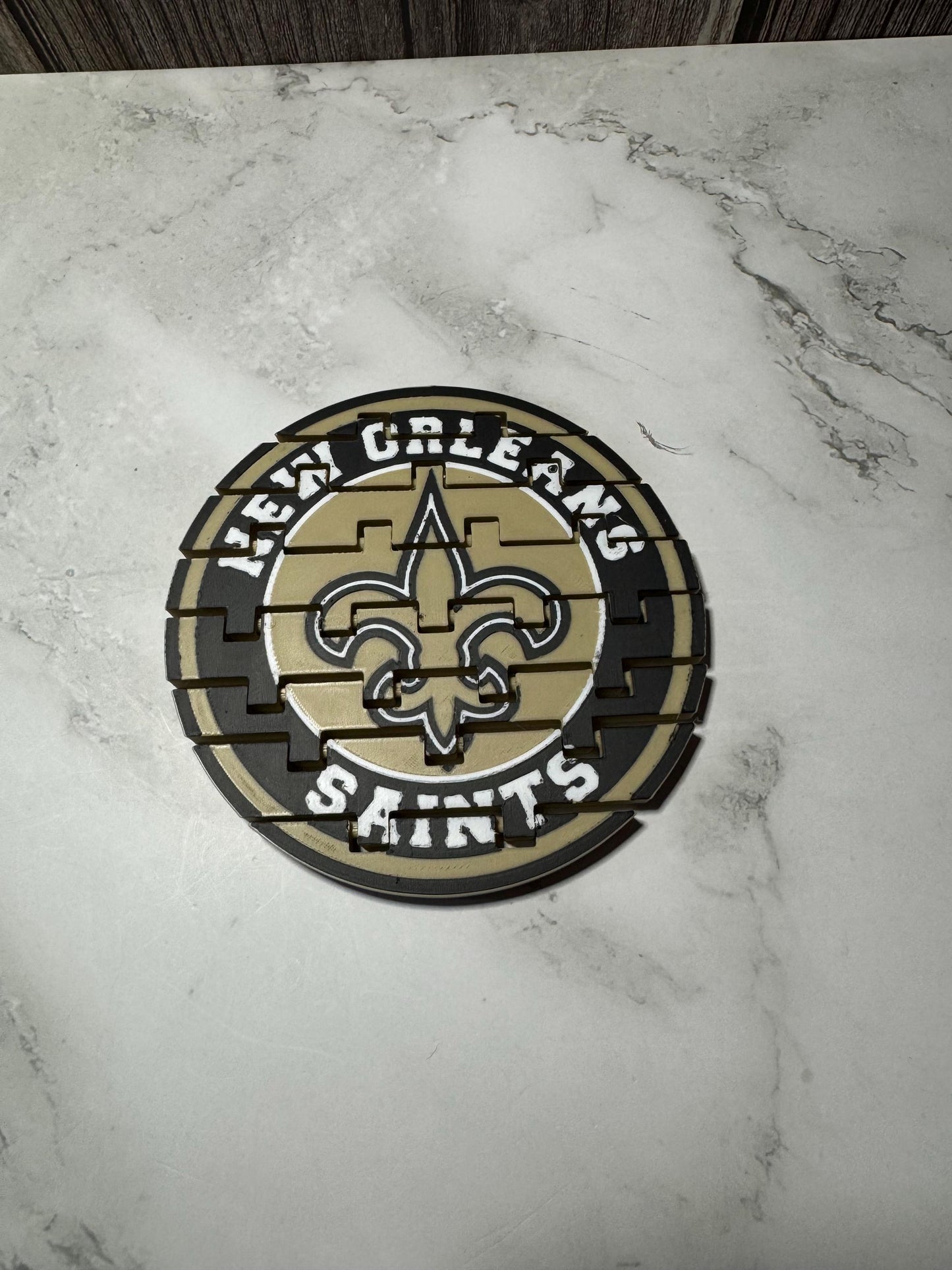 New Orleans Saints Flexible 3D Printed Multicolor NFL Football Fan Gift Drink Coaster