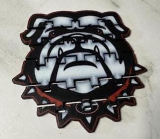 Georgia Bulldogs Puzzle Coaster - College Football Team Logo Drink Holder Game Piece Decor
