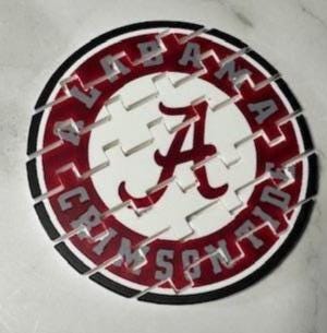 Alabama Crimson Tide Puzzle Coaster - University Sports Fan Gift Home Decor Drink Protection