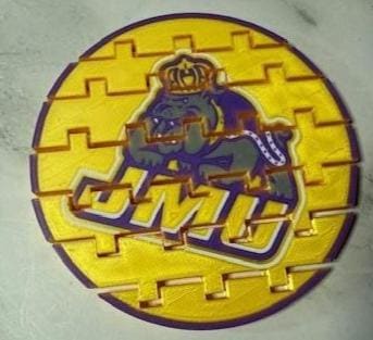 James Madison University JMU Puzzle Coaster - College Alumni Gift Drink Accessory