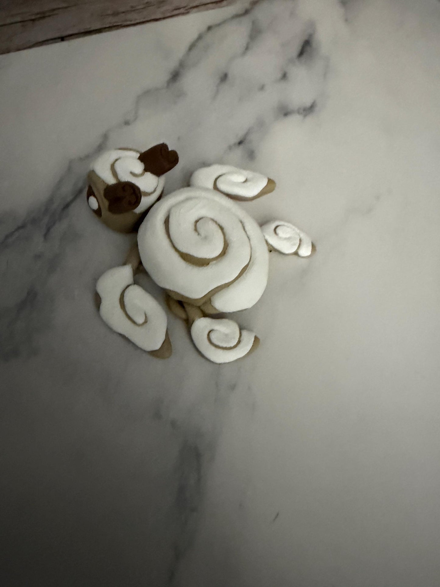 Cinnamon Roll Turtle Figurine | 3D Printed Bakery Dessert Decor | Cute Kitchen Collectible Gift