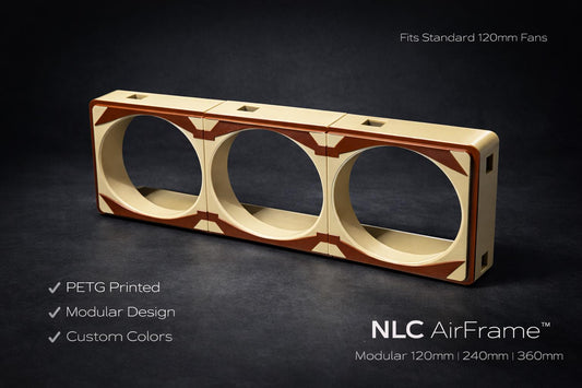 NLC Airframe 360mm Modular Fan Shroud - Custom PC Cooling Duct Guard Cover