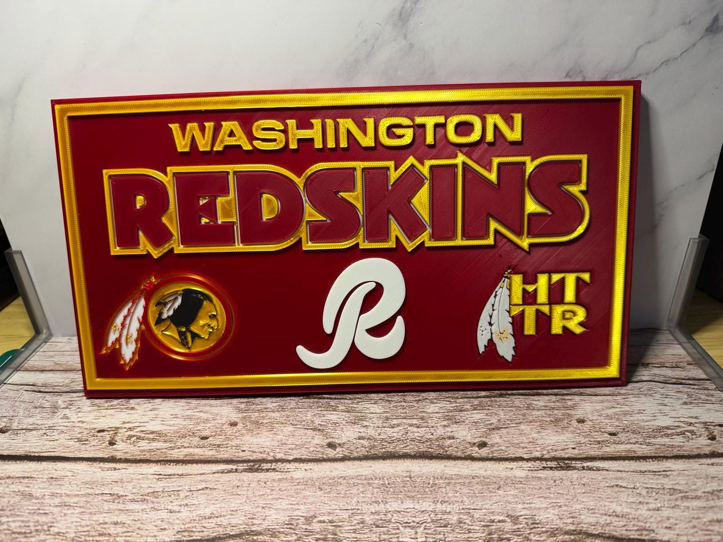 Personalized 3D Printed Football Team Plaque: Custom Sports Wall Art